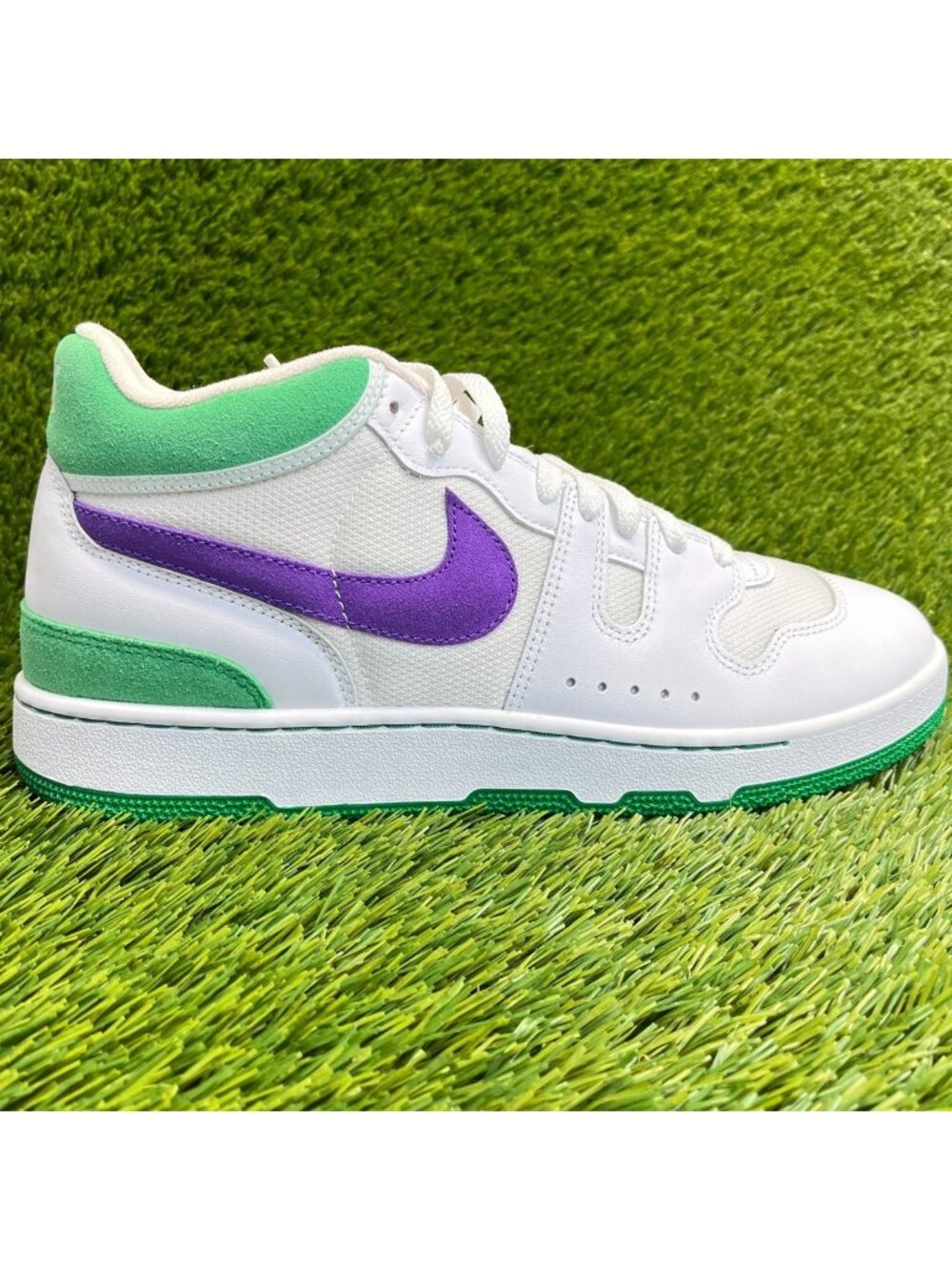 Nike Mac Attack Wimbledon Mens Size 12 White Purple Green Tennis Shoes‎ Sneakers